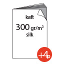4 pagina's kaft 300g/m², silk